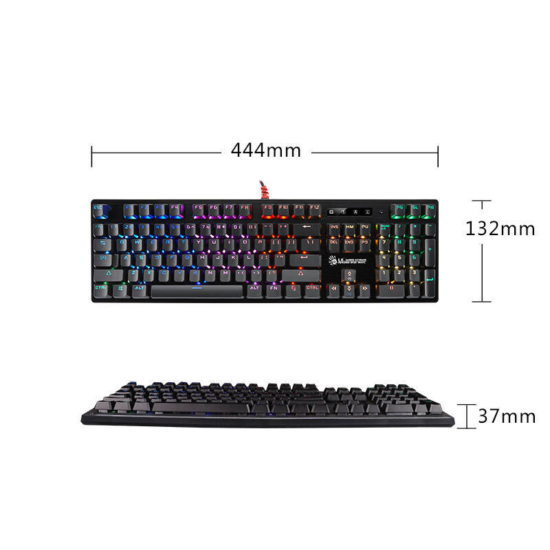 A4tech Bloody mechanická RGB herná klávesnica, USB, Čierna