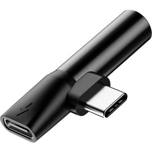 Adaptér USB-C na USB-C + 3,5mm Jack, čierna POŠKODENÝ OBAL