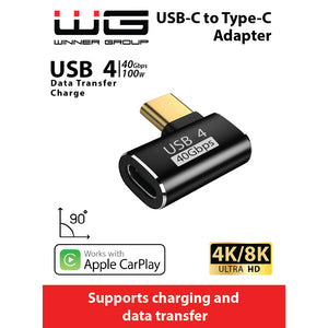 Adaptér WG USB-C na USB-C, čierna