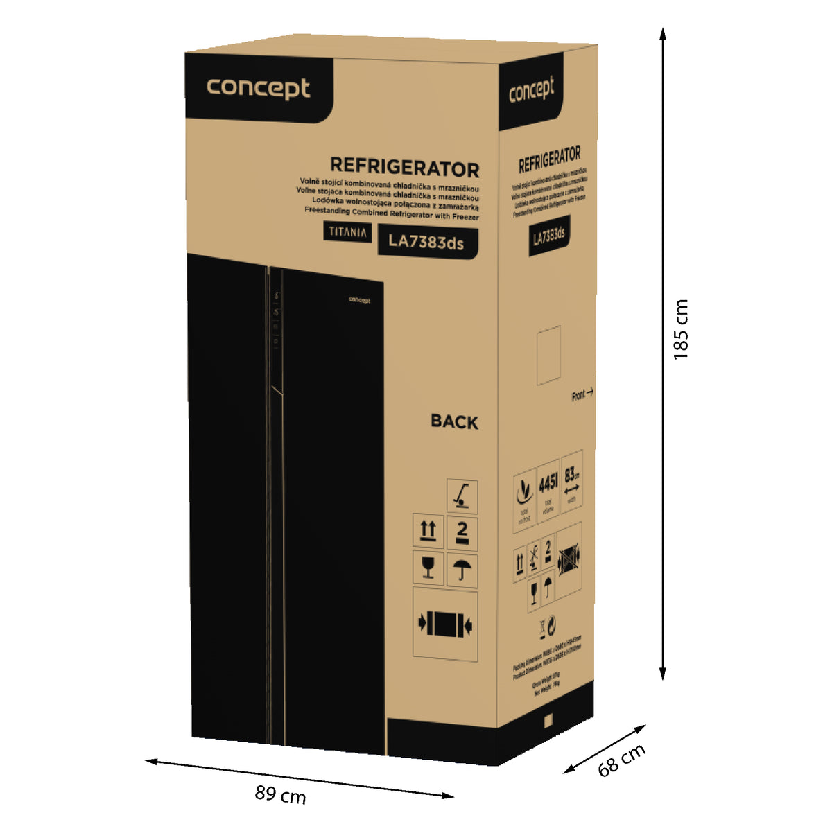 Americká chladnička Concept LA7383dsN