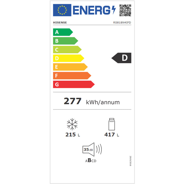 Americká chladnička Hisense RS818N4IFD