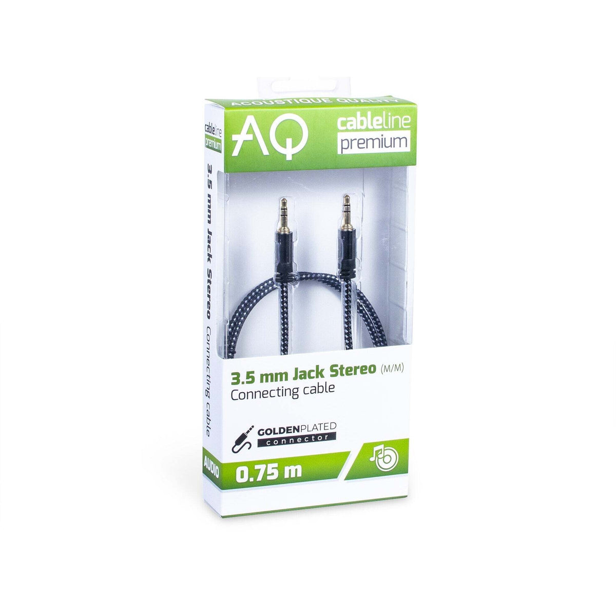 Audio kábel AQ OKJJ007, jack / jack, 0,7m POŠKODENÝ OBAL