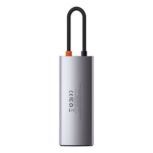 Baseus USB-C dokovacia stanica, 5v1, sivá