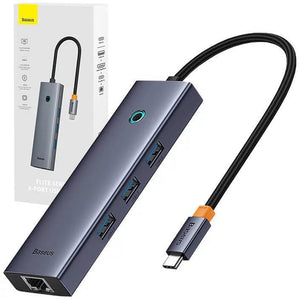 Baseus USB-C dokovacia stanica, 6v1, sivá