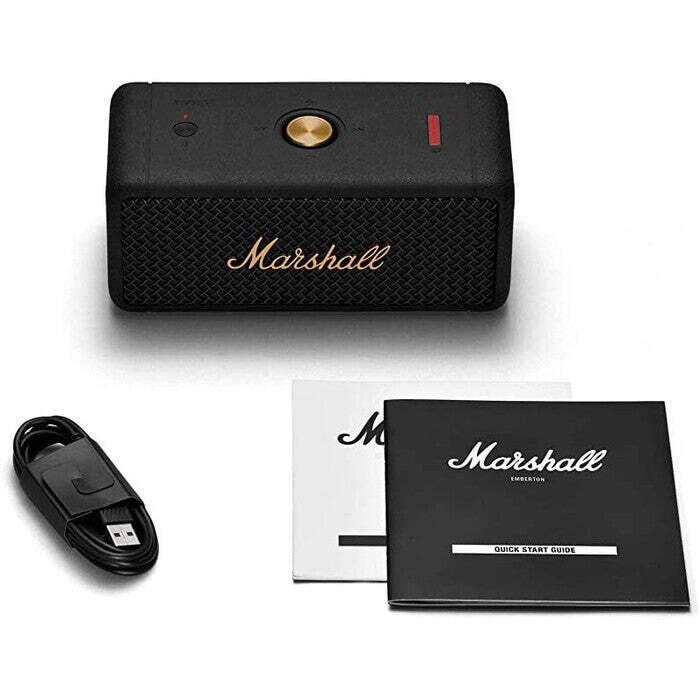 Bluetooth reproduktor Marshall Emberton Black &amp; Brass. VYBALENÉ