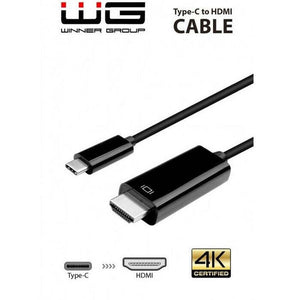 Dátový kábel Winner USB-C/HDMI, 3m, čierna POŠKODENÝ OBAL