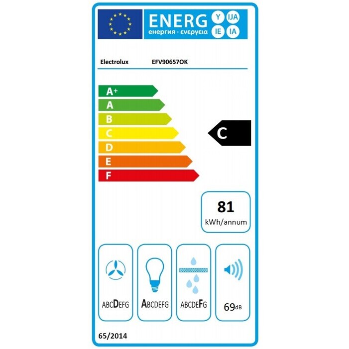 Digestor Electrolux EFV 90657 OK JAVÉ ZNÁMKY POUŽITIA