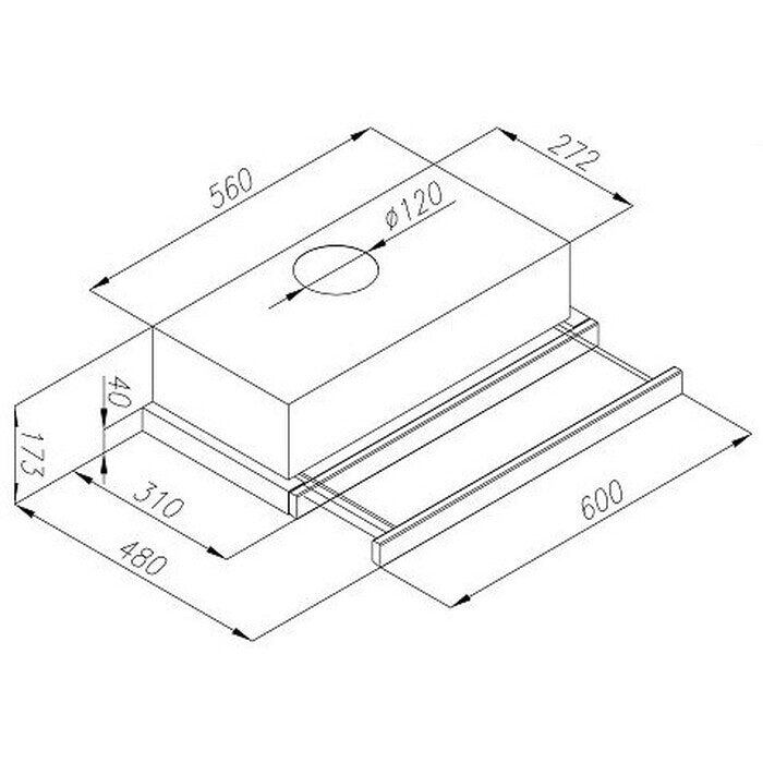 Digestor Guzzanti GSL 60 black VYBALENÉ