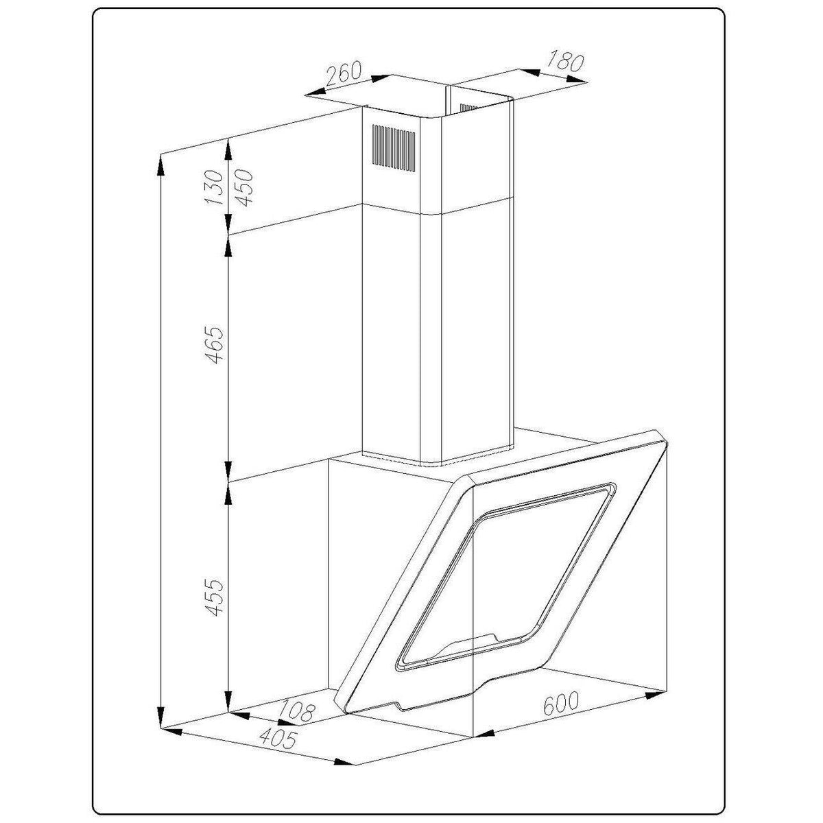 Digestor Guzzanti GZ Quadro 60 White