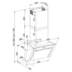 Digestor Kluge KMS9030BLG POŠKODENÝ OBAL