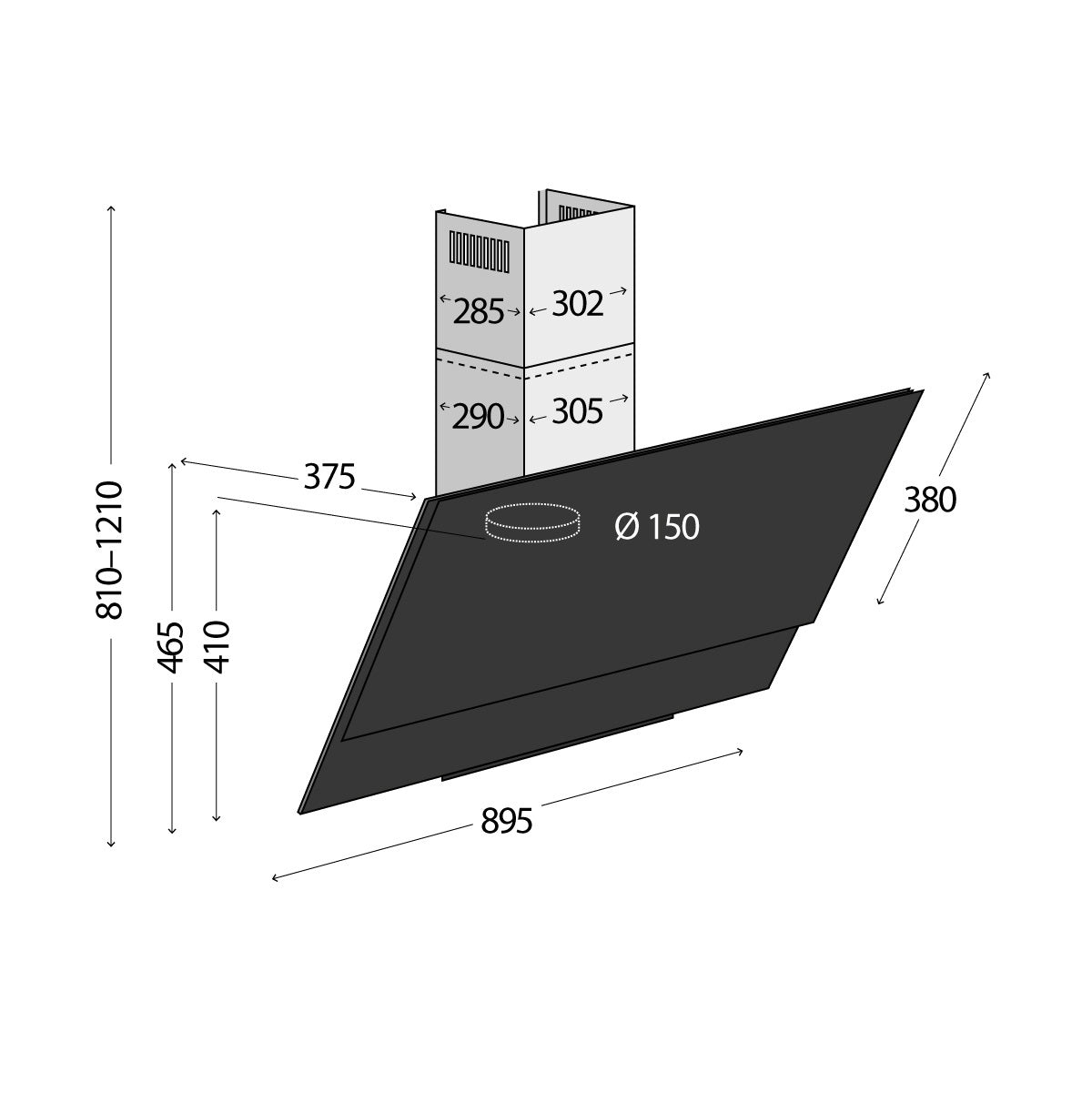 Digestor komínový Concept OPK5490BCN