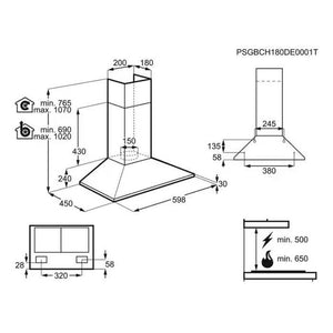 Digestor komínový Electrolux EFC226V