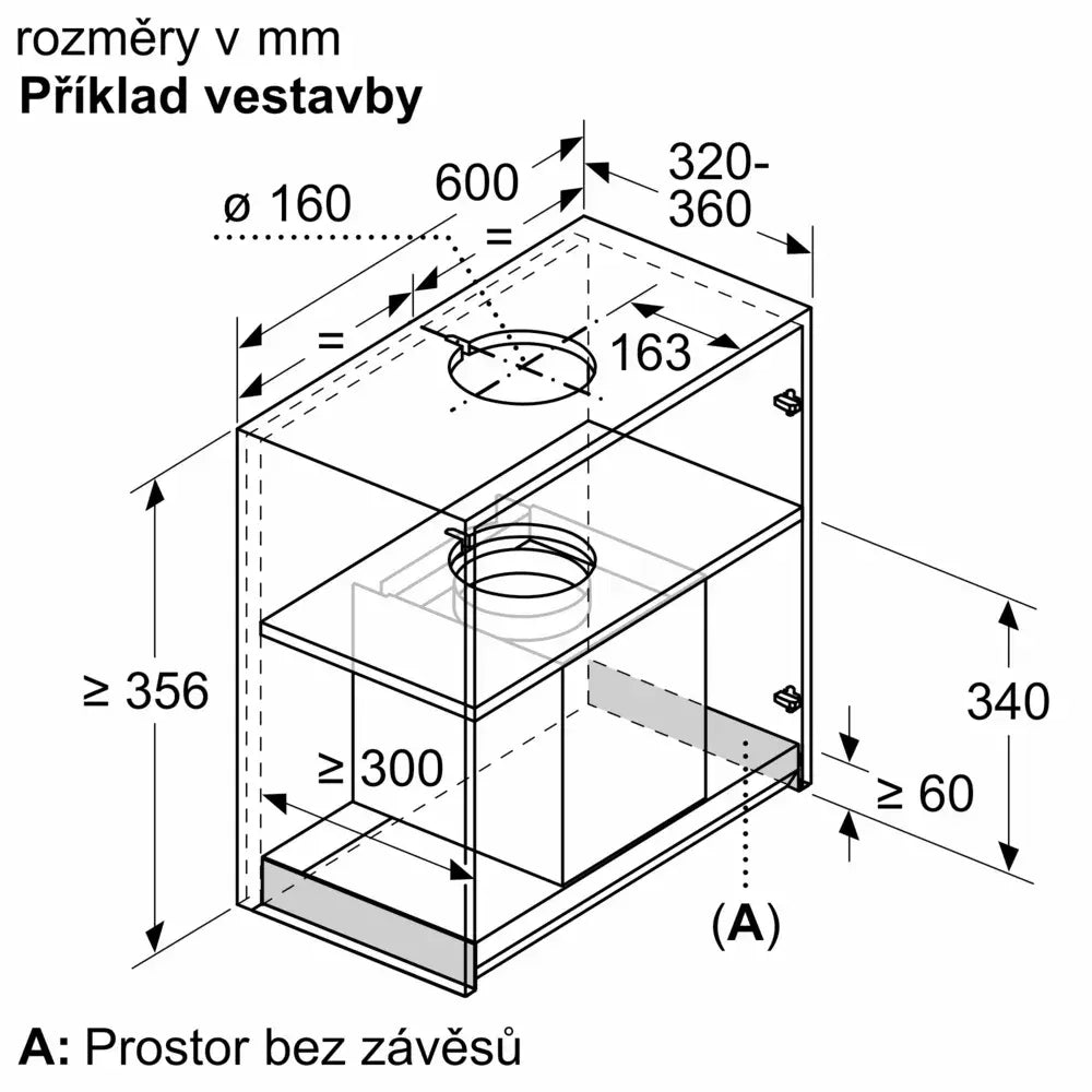 Digestor vstavaný Bosch DBB67AM60