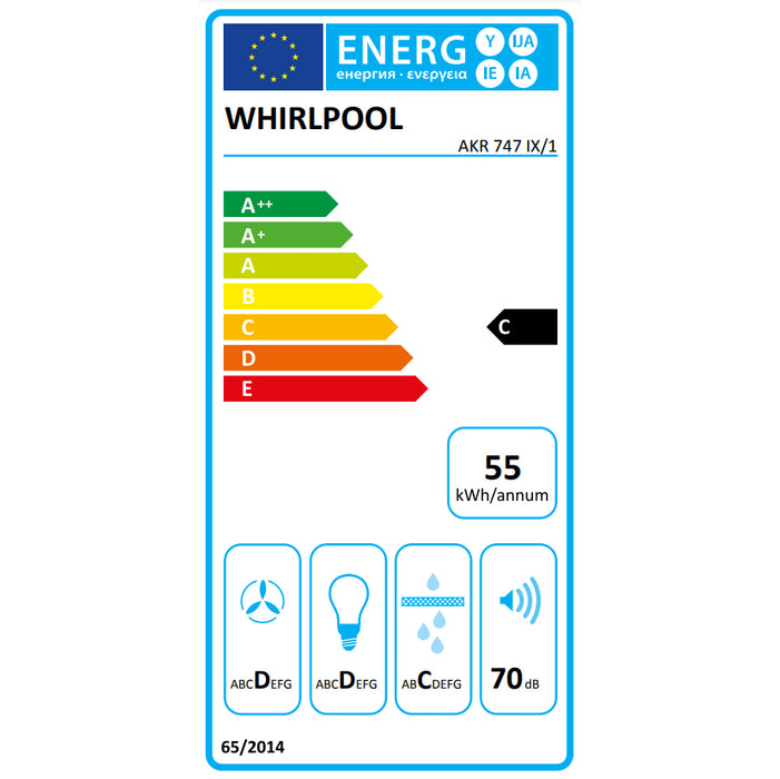 Digestor Whirlpool AKR 747 IX/1 DROBNÉ KOZMETICKÉ CHYBY