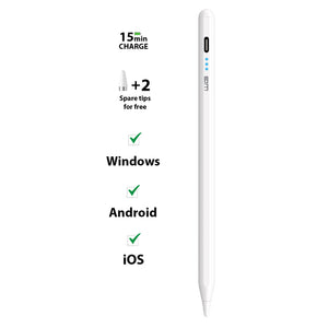 Digital Magnetic Stylus Pen PRO, USB C, 31 cm, 3.5W, biela