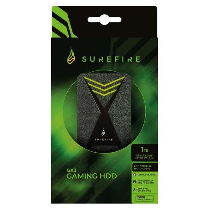 Externý HDD 1TB Surefire SureFire Gaming Bunker (53681)