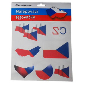 Fanúšikovský doplnok ČR - Tetovacie obtlačky - 100% ekologické