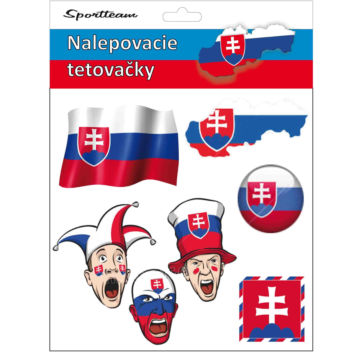 Fanúšikovský doplnok SK - Tetovacie obtlačky - 100% ekologické