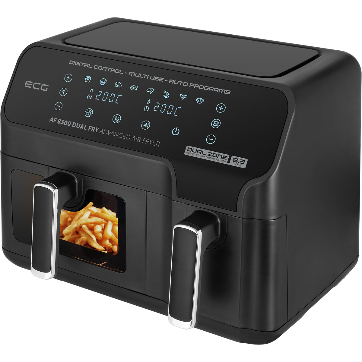 Fritéza ECG AF 8300 Dual Fry (5,2+3,1l) POŠKODENÝ OBAL