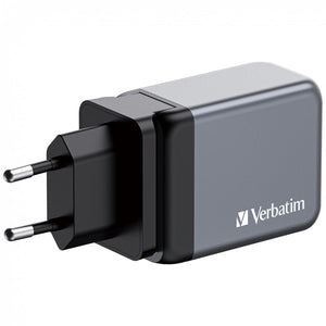 GaN nabíjačka Verbatim 65W, 2xUSB-C PD/USB-A QC 3.0