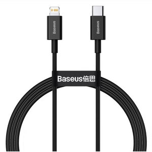 Kábel Baseus Superior USB-C na Lightning, 1m, 20W, čierna