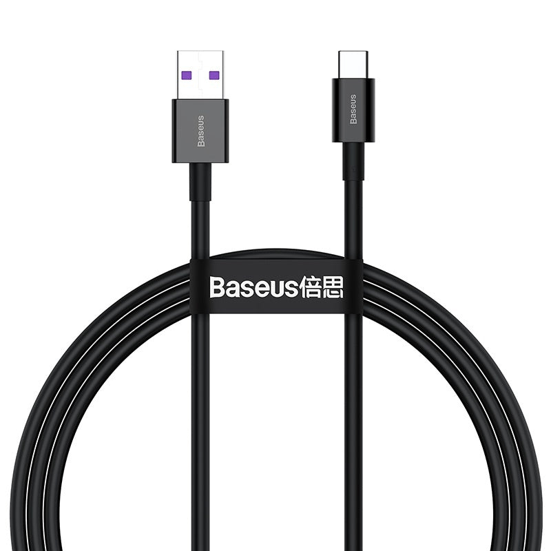 Kábel Baseus Superior USB na USB-C, 1m, 66W, čierna