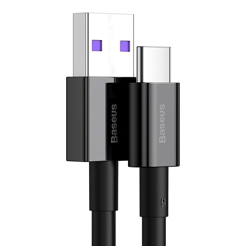 Kábel Baseus Superior USB na USB-C, 1m, 66W, čierna