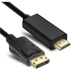 Kábel DisplayPort (male) na HDMI (male), 2m, tienený, čierna VYBALENÉ