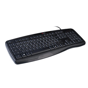 Klávesnica C-TECH KB-107 USB, ERGO, čierna