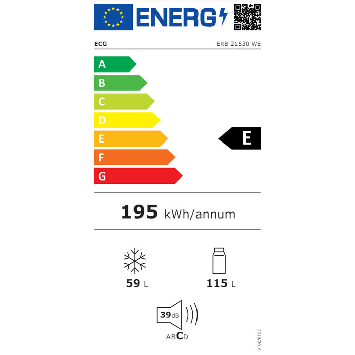 Kombinovaná chladnička ECG ERB 21530 WE