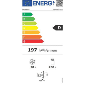 Kombinovaná chladnička s mrazničkou dole Hisense RB440N4ACD DROBNÉ KOZMETICKÉ CHYBY