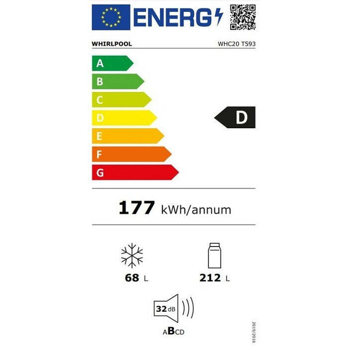 Kombinovaná chladnička Whirlpool WHC20T593 POŠKODENIA