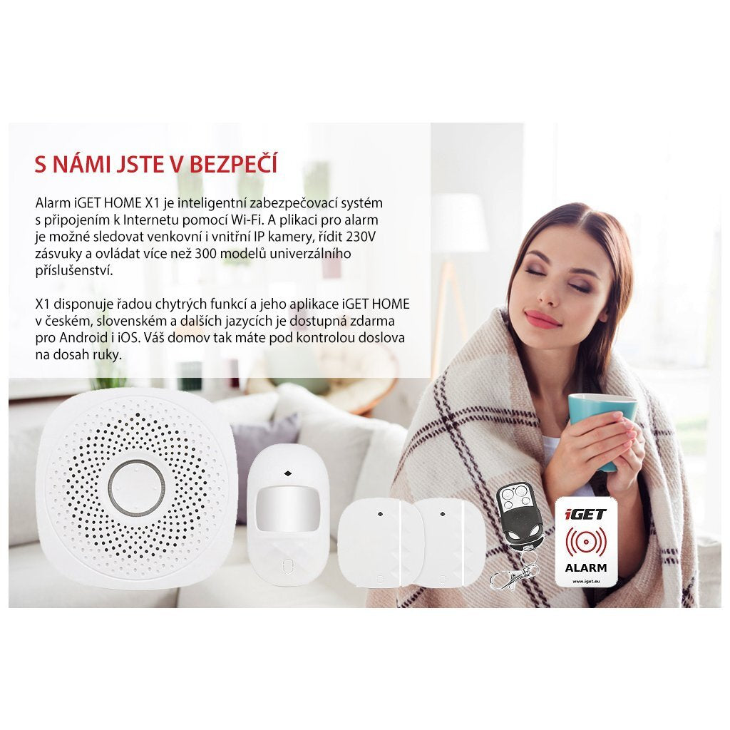 Kompletná sada iGET HOME Alarm X1 - Wi-Fi systém