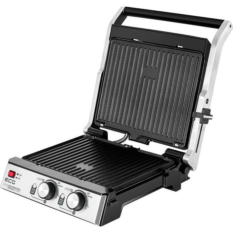 Kontaktný gril ECG Duo Grill &amp; Waffle KG 2033, 2000W POŠKODENÝ OBAL