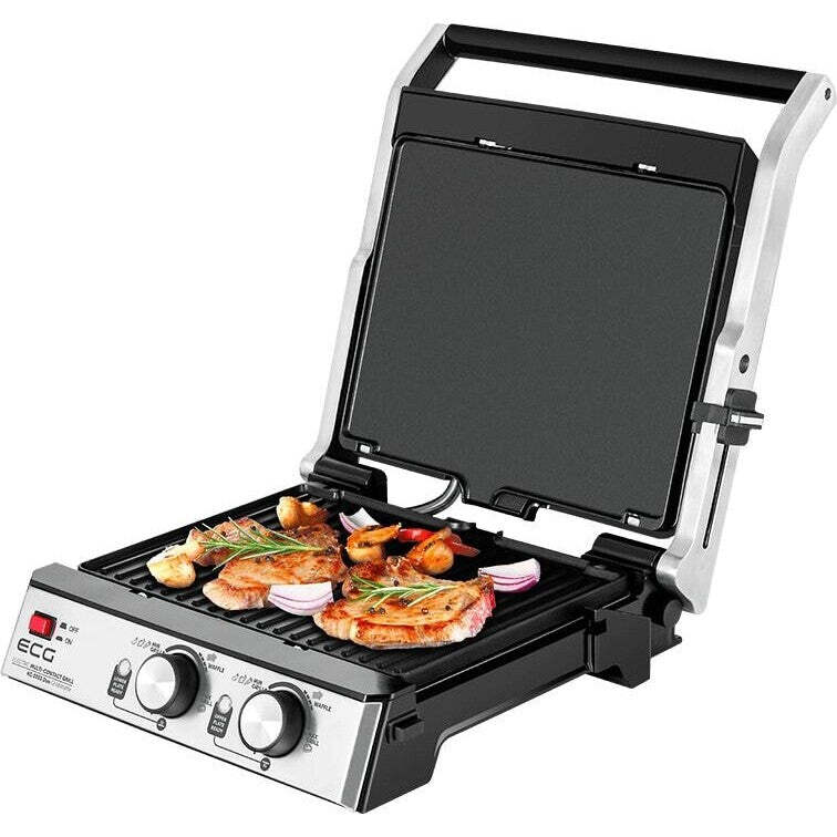 Kontaktný gril ECG Duo Grill &amp; Waffle KG 2033, 2000W POŠKODENÝ OBAL