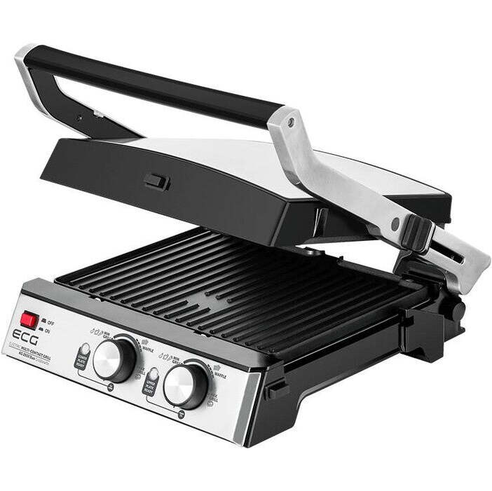 Kontaktný gril ECG Duo Grill &amp; Waffle KG 2033, 2000W POŠKODENÝ OBAL