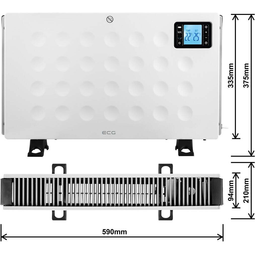 Konvektor ECG TK 2080 DR White VYBALENÉ