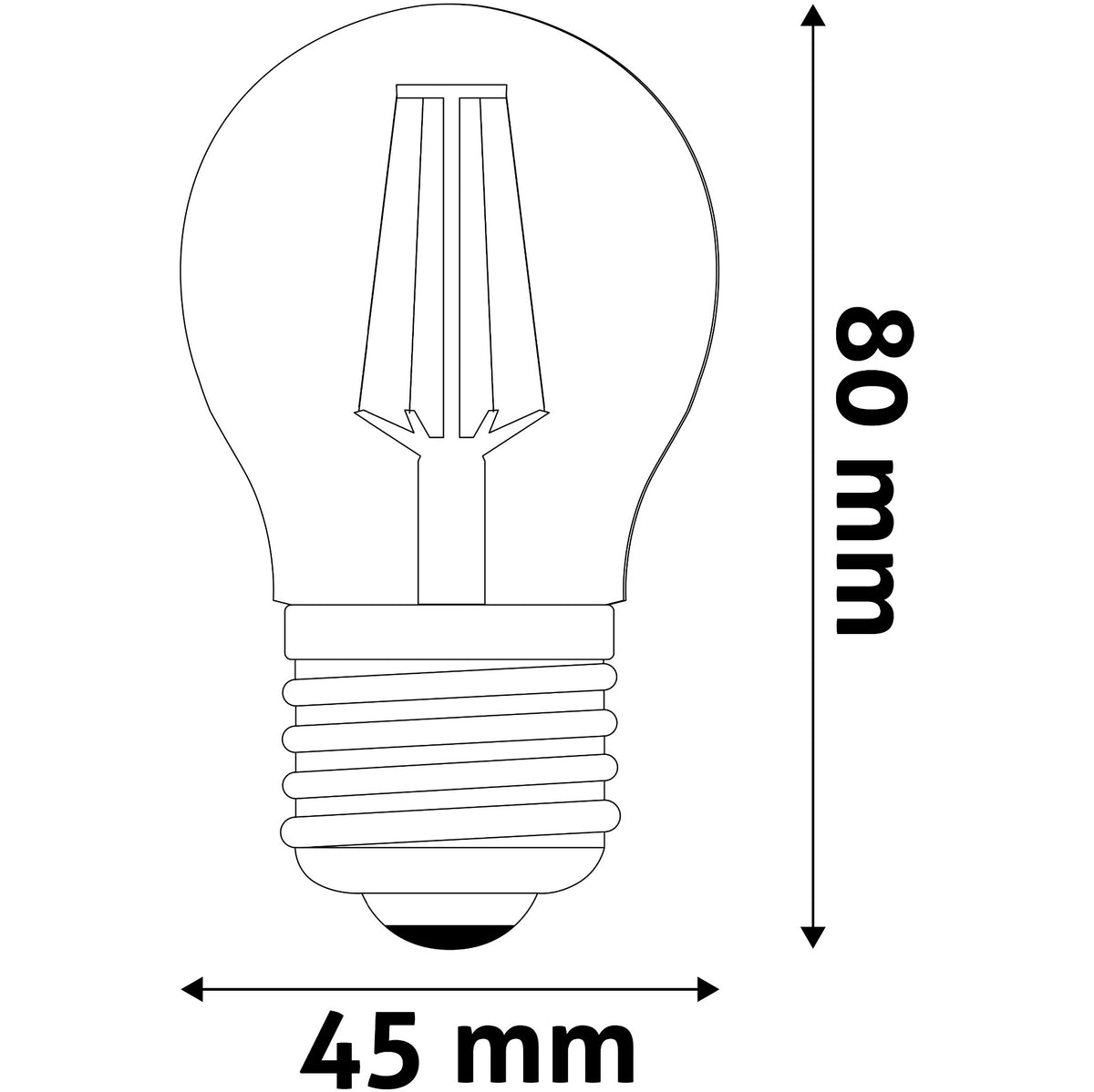 LED žiarovka Avide filament Mini Globe 6,5 W E27 NW 4000K