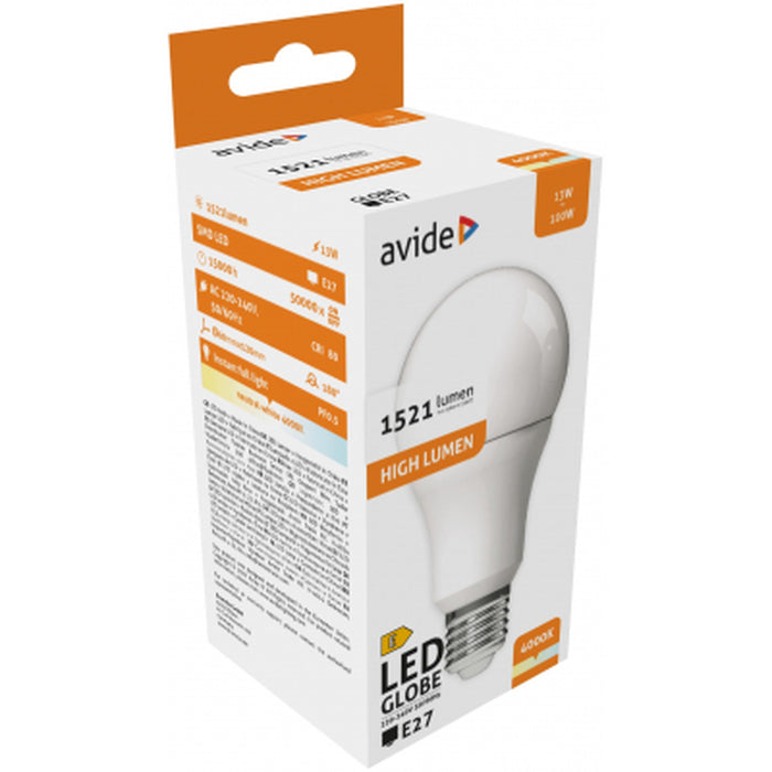 LED žiarovka Avide Globe A60 13W E27 NW 4000K