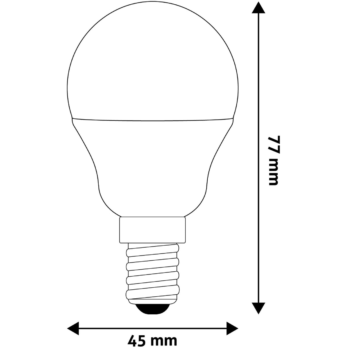 LED žiarovka Avide Mini Globe G45 4,5 W E14 WW 3000K