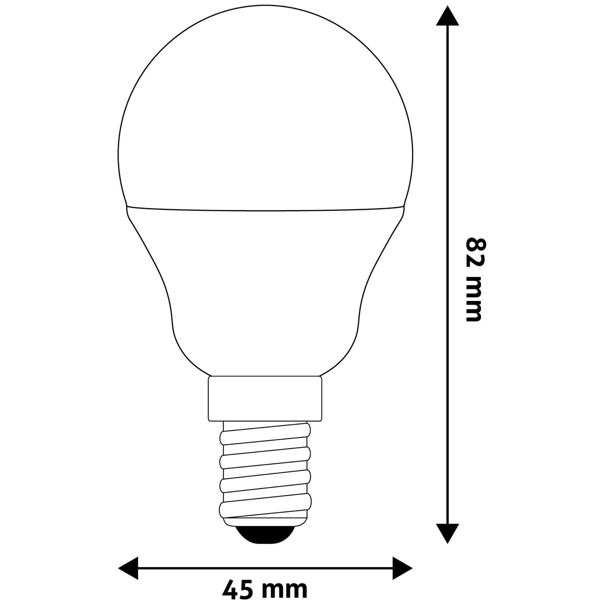 LED žiarovka Avide Mini Globe G45 6,5 W E14 WW 3000K