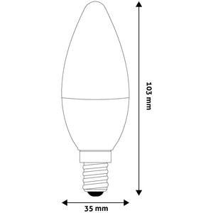 LED žiarovka Avide sviečka 4,5W E14 NW 4000K