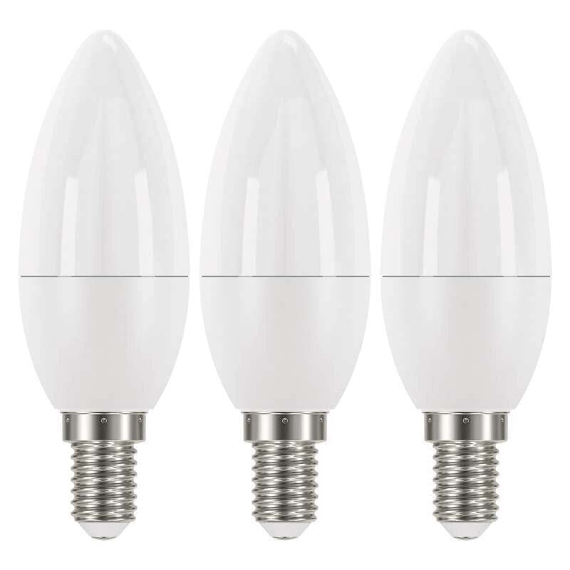 LED žiarovka Emos ZQ32213, E14, 6W, sviečka, neutrálna biela,3ks