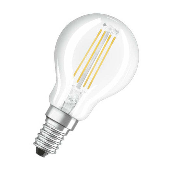 LED žiarovka Osram BASE, E14, 4W, retro, číra, teplá biela, 5 ks