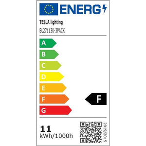 LED žiarovka Tesla Bulb E27, 11W, teplá biela, 3ks v balenie