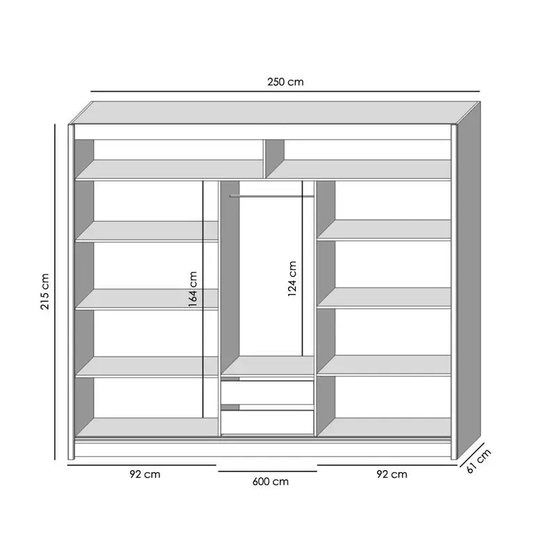 Multi - Skriňa 250x215x61 (sonoma) - II. akosť