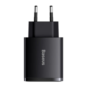 Nabíjačka Baseus 2xUSB/USB-C PD QC, 30W, čierna