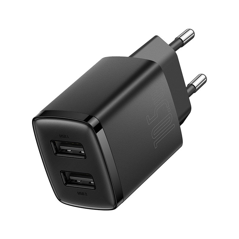 Nabíjačka Baseus Compact 2xUSB, 10,5 W, čierna