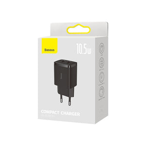 Nabíjačka Baseus Compact 2xUSB, 10,5 W, čierna