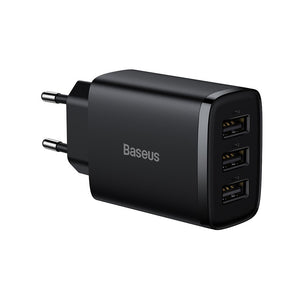 Nabíjačka Baseus Compact 3xUSB, 17W, čierna